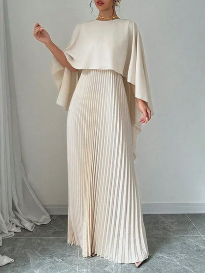 New Autumn High-Low Pleated Long Dress