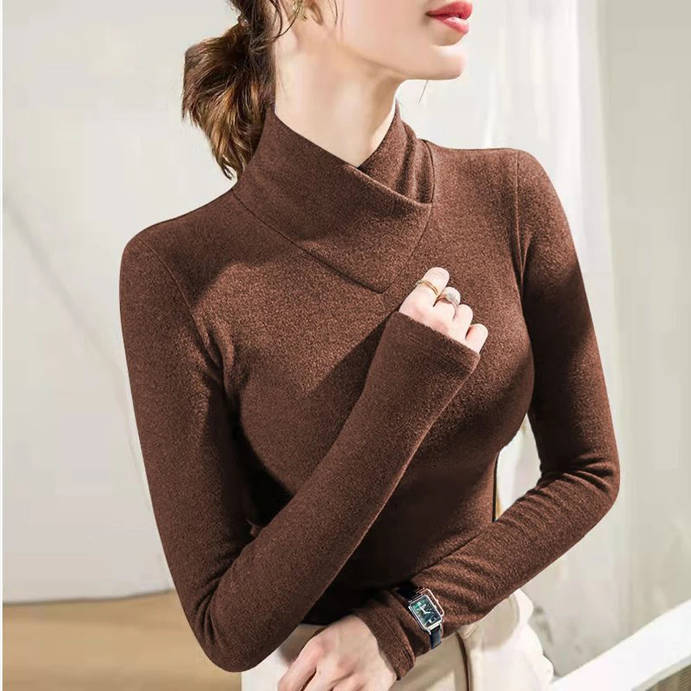 High Collar Sweater Women's T-shirt