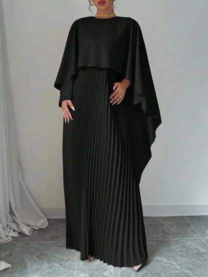 New Autumn High-Low Pleated Long Dress