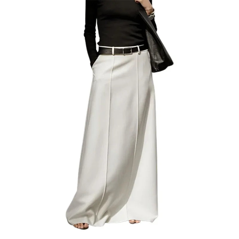 Lady Formal Solid Color H-line Skirts