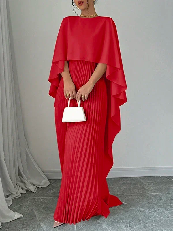 New Autumn High-Low Pleated Long Dress