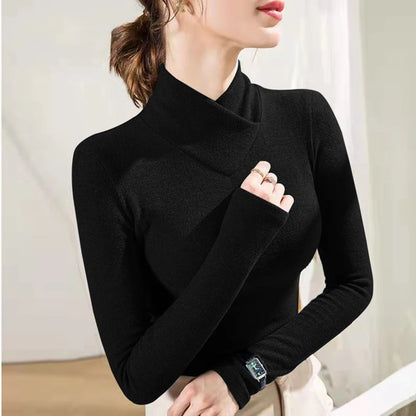 High Collar Sweater Women's T-shirt