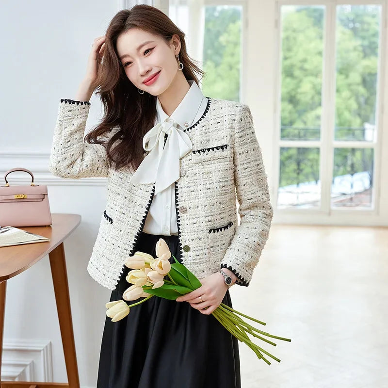 High quality wool blend blazer for women