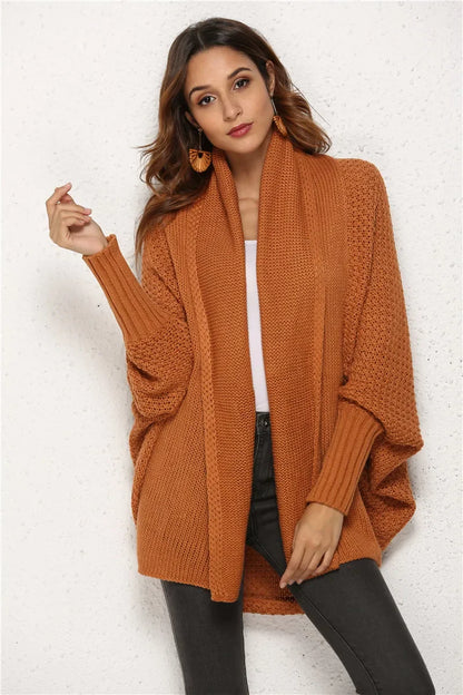 Winter knitted Solid Cardigan