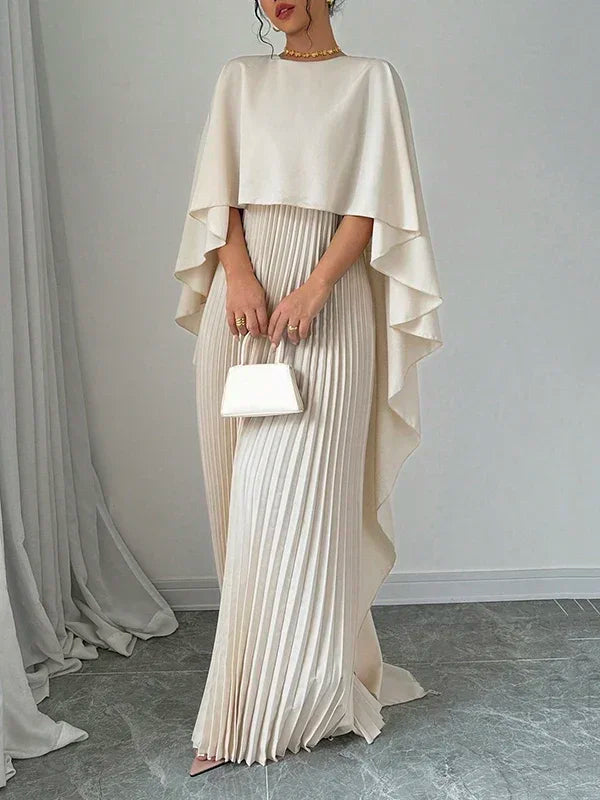 New Autumn High-Low Pleated Long Dress