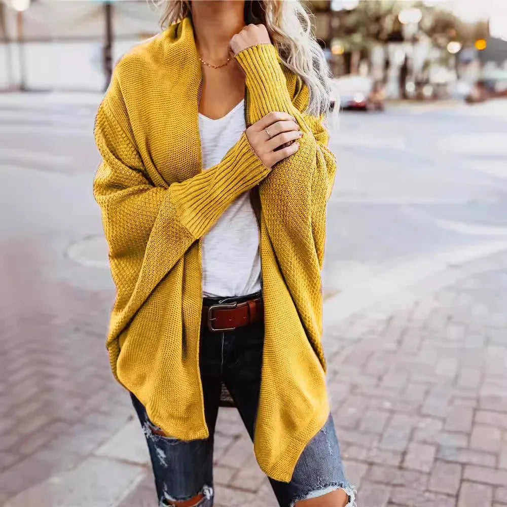 Winter knitted Solid Cardigan