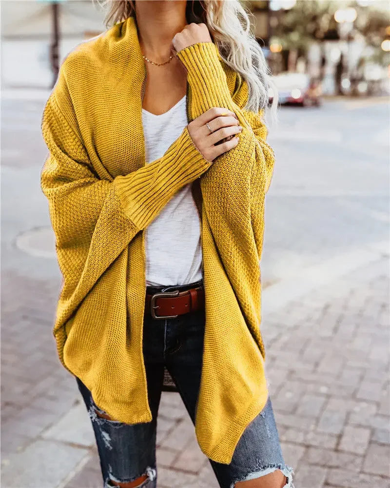 Winter knitted Solid Cardigan