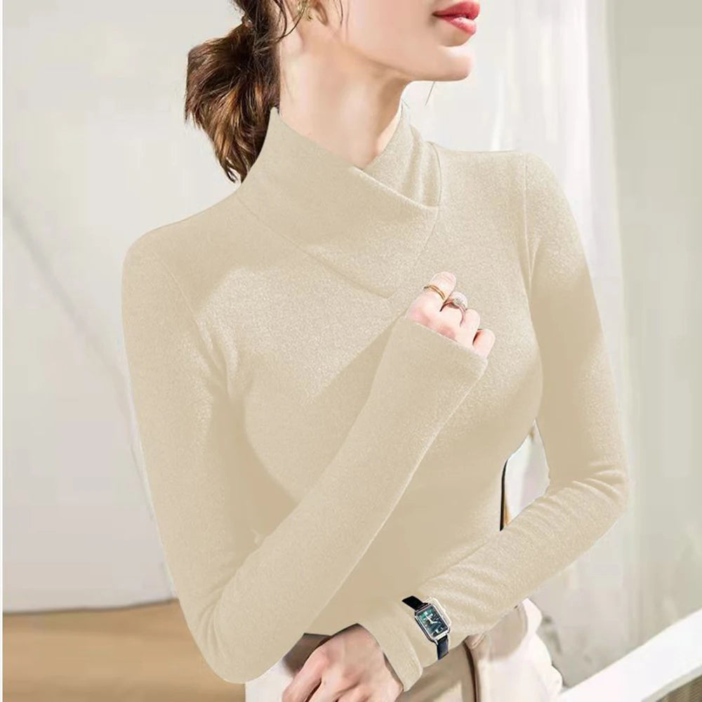 High Collar Sweater Women's T-shirt