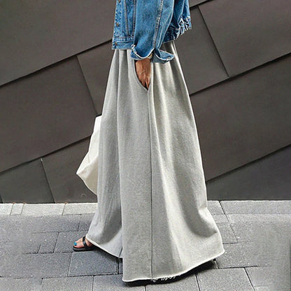 Women Solid Color Wide Leg Palazzo Pants